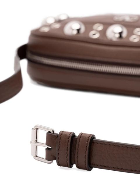 Valentino Garavani Nellcôte eyelet-embellished cross body bag - Brown