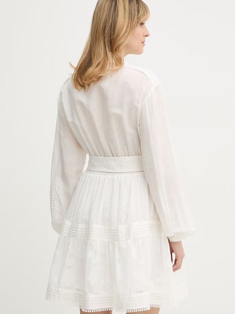 Silvian Heach sukienka z dodatkiem lnu FALEN