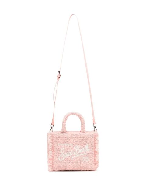 MC2 Saint Barth mini Vanity tweed-fringed tote bag - Pink
