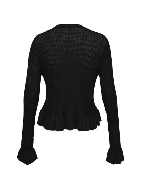 Jil Sander frill cardigan - Black - zdjęcie produktu nr 2