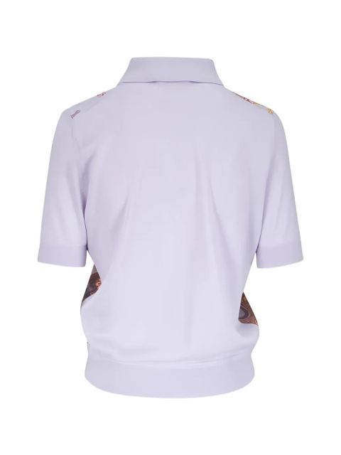 ZIMMERMANN floral-pattern polo top - Purple - zdjęcie produktu nr 2