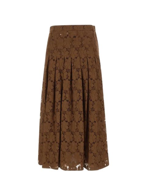 Max Mara floral-lace midi skirt - Brown - zdjęcie produktu nr 2