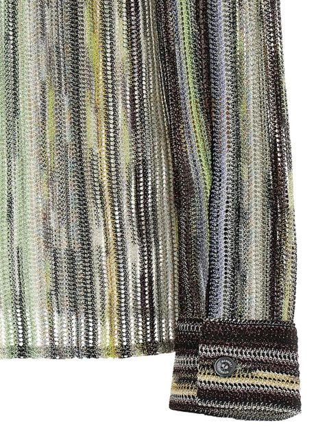Missoni striped lamé shirt - Green - zdjęcie produktu nr 2