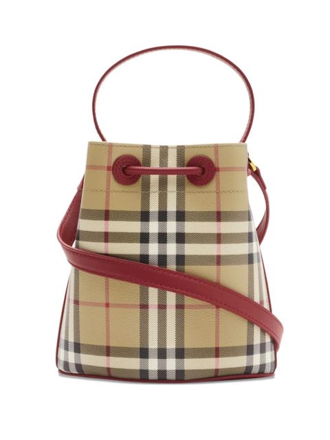 Burberry mini check bucket bag - Neutrals - zdjęcie produktu nr 1