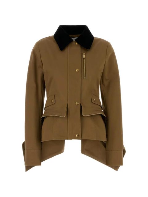 Alexander McQueen peplum cotton jacket - Brown - zdjęcie produktu nr 1