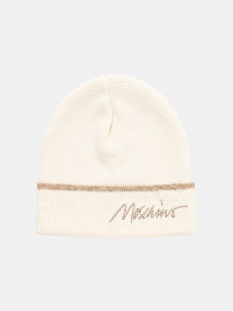 Moschino czapka z wełną kolor beżowy M3352 65461 - zdjęcie produktu nr 1