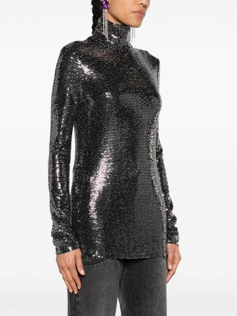 ISABEL MARANT Joyela sequined top - Black
