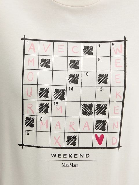 Weekend Max Mara t-shirt bawełniany CLOWN damski kolor beżowy 2525976012600