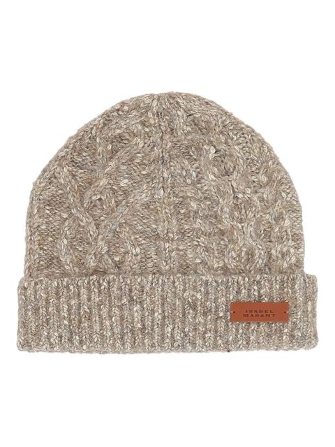 ISABEL MARANT Tolie cable-knit beanie - Neutrals