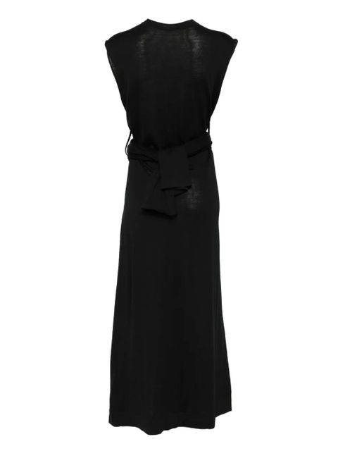 Jil Sander wrap-effect wool dress - Black - zdjęcie produktu nr 2