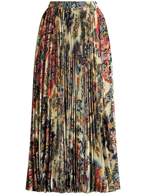 ETRO paisley-print pleated midi skirt - Neutrals - zdjęcie produktu nr 1