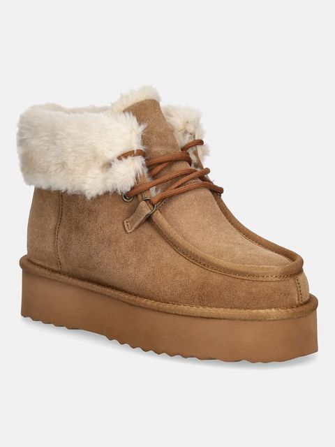 Answear.LAB śniegowce zamszowe kolor brązowy - zdjęcie produktu nr 1