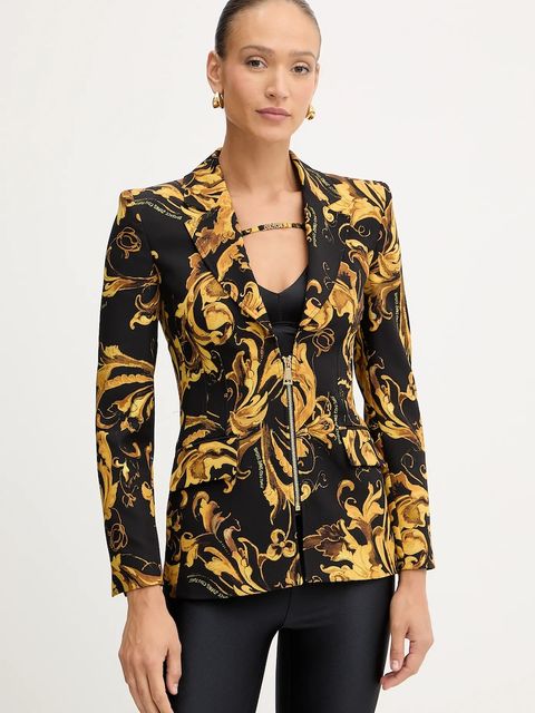Versace Jeans Couture marynarka kolor czarny jednorzędowa wzorzysta 79HAQ703 NS565 - zdjęcie produktu nr 1