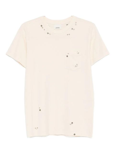 ISABEL MARANT Yezra embellished T-shirt - Neutrals