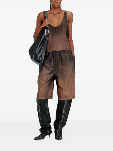 Diesel D-Line leather shoulder bag - Black - zdjęcie produktu nr 2