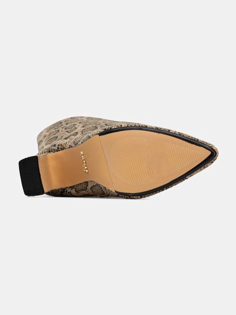 Buffalo kozaki July Boot Hi damskie kolor beżowy na słupku 1292056-SNA