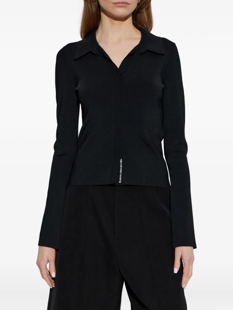 Alexander Wang long-sleeve polo-collar blouse - Black