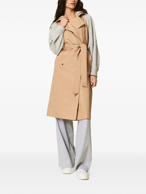 TWINSET gabardine plush trench coat - Neutrals - zdjęcie produktu nr 2