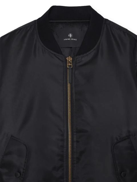 ANINE BING Leon zipped bomber jacket - Black