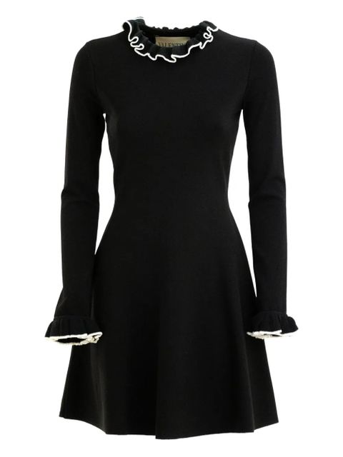 Valentino Garavani ruffled-collar mini dress - Black - zdjęcie produktu nr 2