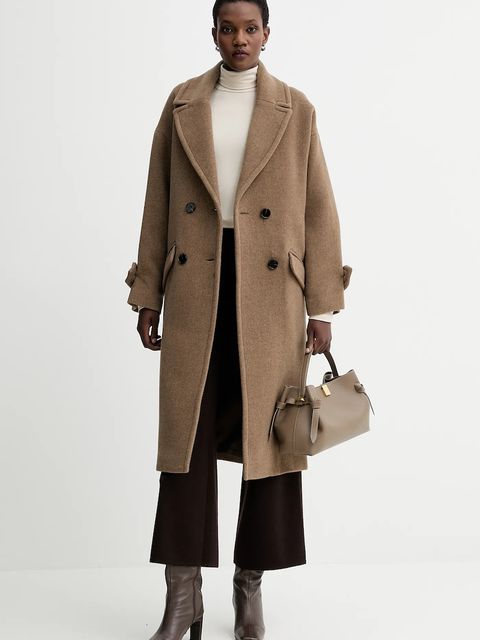 Marc O'Polo longsleeve kolor beżowy z golfem 509215752177 - zdjęcie produktu nr 2