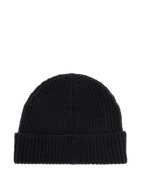 Off-White floral-embroidered ribbed beanie hat - Black - zdjęcie produktu nr 2