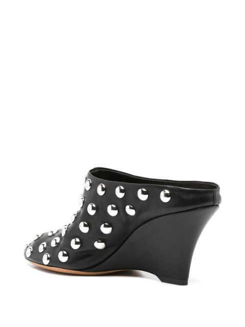 KHAITE Apollo 75mm wedge mules - Black