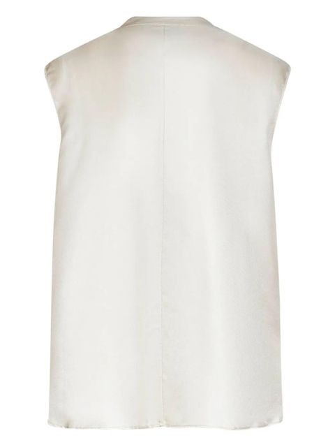 LouLou de Saison Sade draped silk top - Neutrals - zdjęcie produktu nr 2