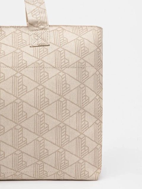 Lacoste torebka bawełniana kolor beżowy NU4994PB