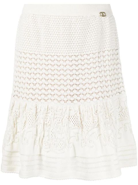 TWINSET pointelle knit skirt - White - zdjęcie produktu nr 1