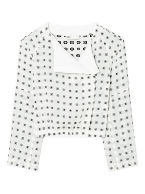 Tory Burch polka-dot wrap top - White - zdjęcie produktu nr 1