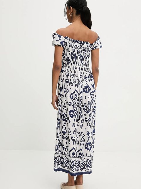 Answear.LAB sukienka kolor niebieski midi rozkloszowana - zdjęcie produktu nr 2