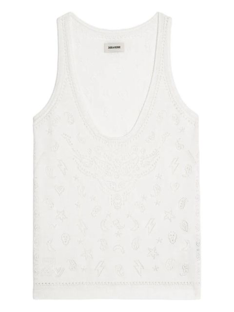 Zadig&Voltaire Jossy patterned tank top - White - zdjęcie produktu nr 1
