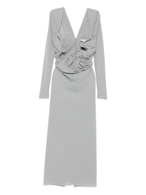 Christopher Esber long-sleeved draped dress - Grey - zdjęcie produktu nr 1