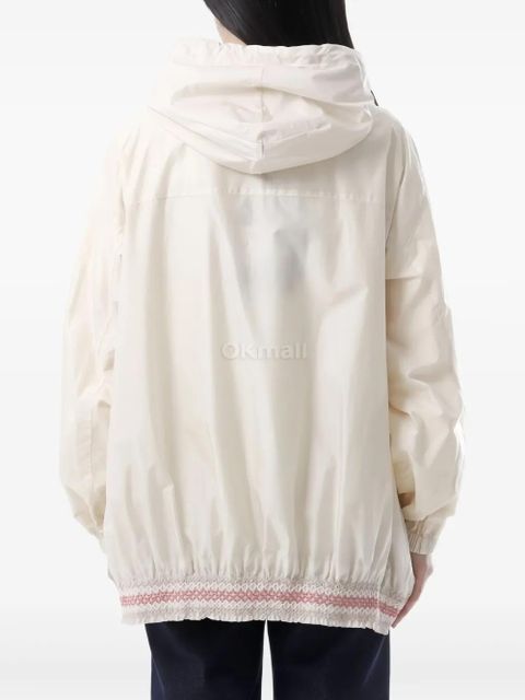 Moncler Grenoble embellished-hem raincoat - Neutrals