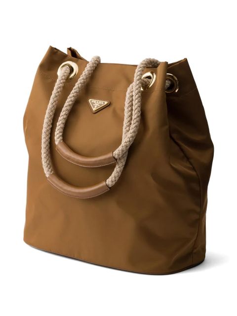 Prada Mariner large Re-Nylon bucket bag - Brown
