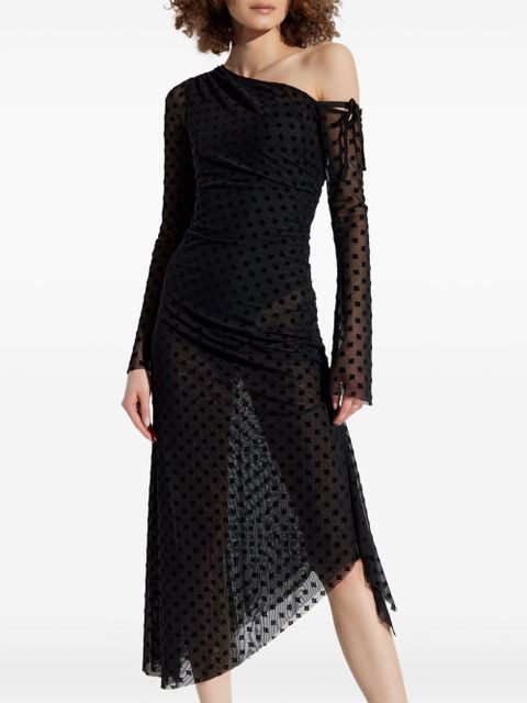 MISBHV logo-flocked midi dress - Black - zdjęcie produktu nr 2