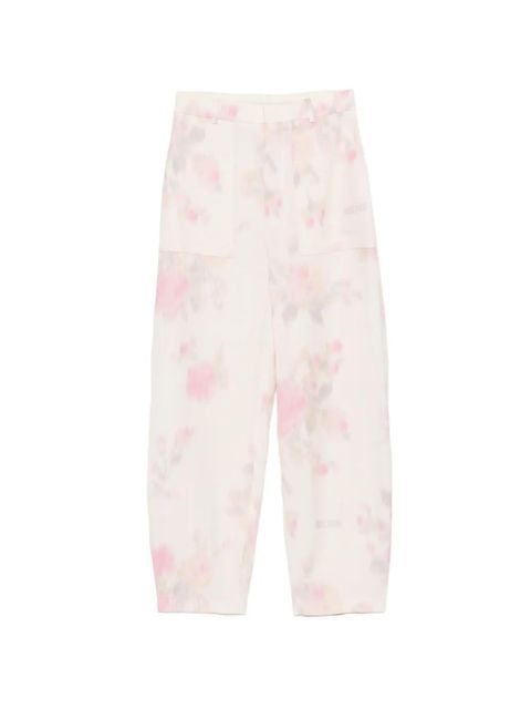 Moschino floral-print trousers - Pink - zdjęcie produktu nr 1