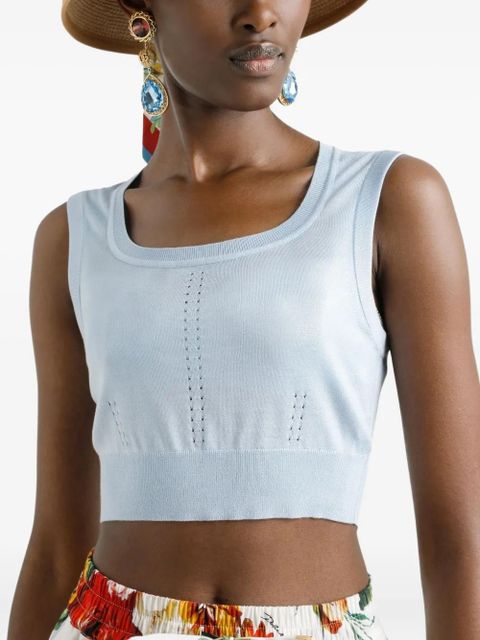 Dolce & Gabbana silk-blend top - Blue