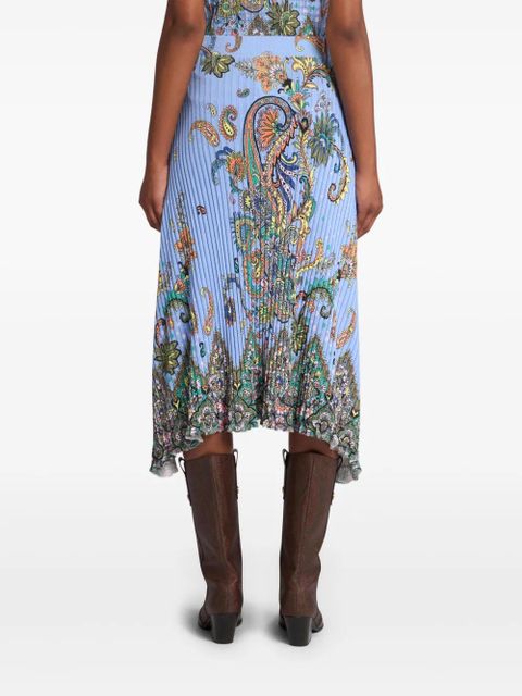 ETRO ribbed-knit skirt - Blue