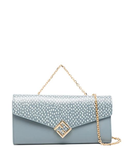 FENDI FF Diamonds mottled logo mini bag - Blue - zdjęcie produktu nr 1