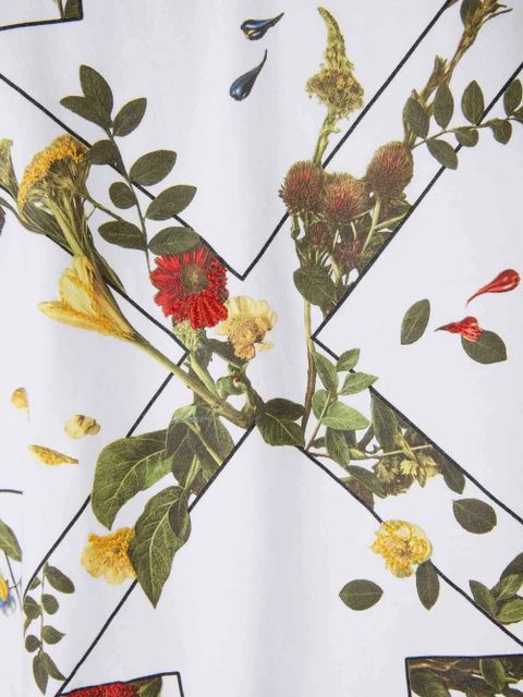 Off-White logo floral cotton T-shirt