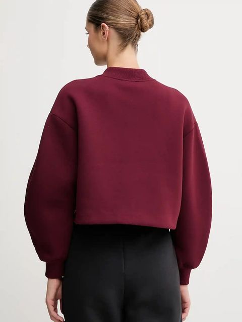 Calvin Klein Jeans bluza damska kolor bordowy z aplikacją LV047C524G - zdjęcie produktu nr 2