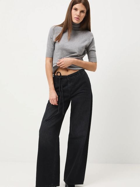 Medicine jeansy bawełniane damskie kolor czarny - zdjęcie produktu nr 2