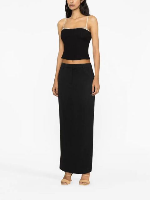 Reformation Melanie contrast-trimmed tank top - Black - zdjęcie produktu nr 2