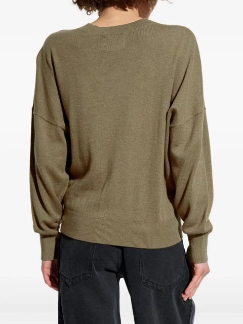 MARANT ÉTOILE Marisans logo-detail round-neck sweater - Brown