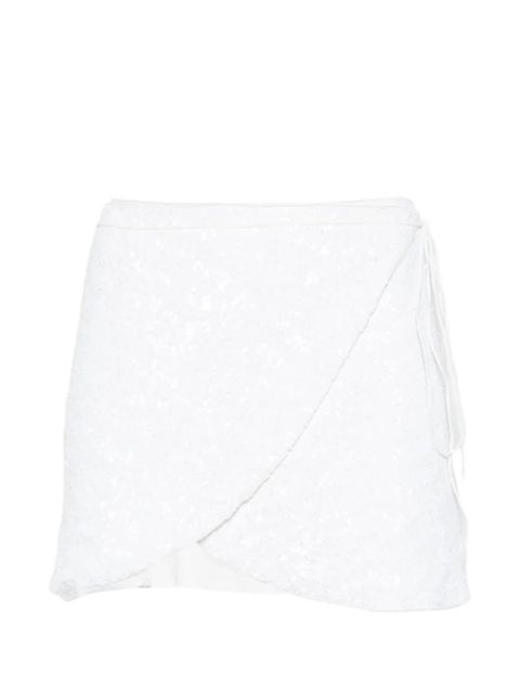 Oséree sequin-embellished wrap mini skirt - White - zdjęcie produktu nr 1