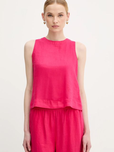 United Colors of Benetton bluzka lniana - zdjęcie produktu nr 1