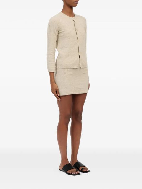 MM6 Maison Margiela textured knit cardigan - Neutrals