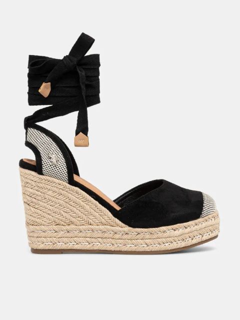 U.S. Polo Assn. espadryle STEFY kolor czarny na koturnie STEFY001W/5HT2